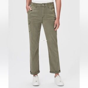 PAIGE Olive-Tone Drew Utility Cargo Pants Size 31 New Military Neutral Green